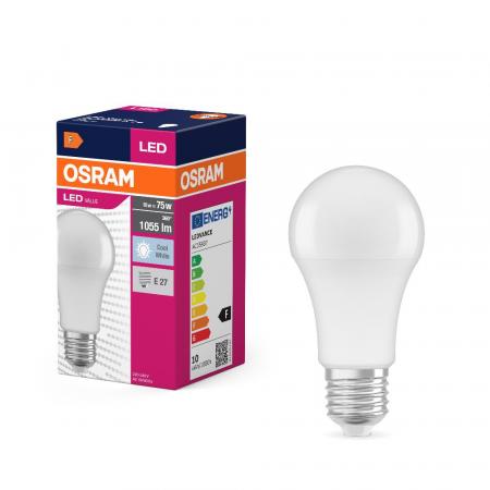 Osram E27 LED-Lampe Value Classic A 75 weiß mattiert 10W wie 75W Neutralweiß 4000K